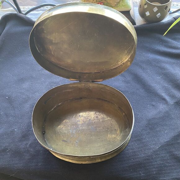 Vintage 1975 Metzke Brass With Pewter Butterfly Trinket Box. 3”x4”x6”. - Picture 9 of 12